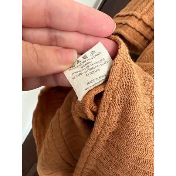 BELLE CHIARA | Organic Cotton Gauze Pintuck Detail Girls Collared Dress | Size 8 - Picture 6 of 9